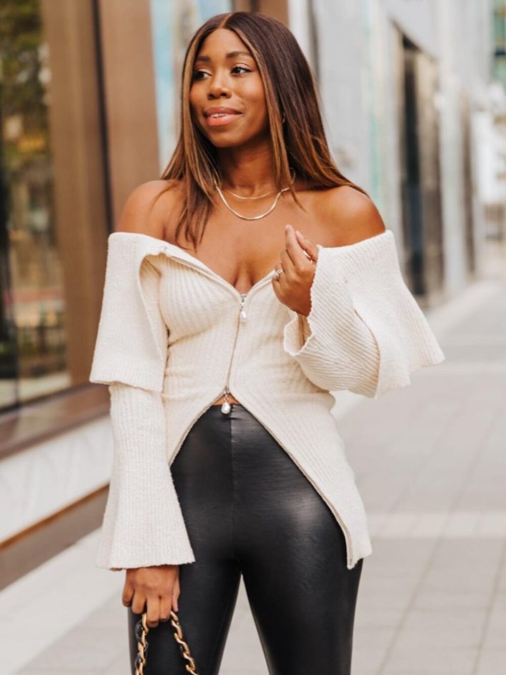 House of Harlow 1960 x Revolve Akari Off Shoulder Sweater